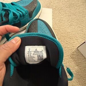 Jordan Kids Teal and Black Sneakers